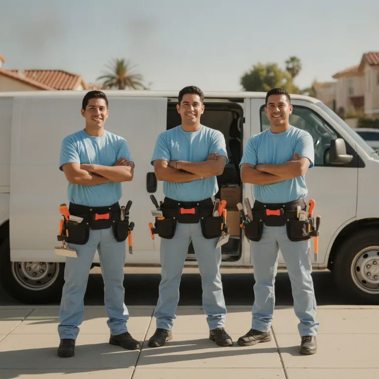 Ladrilhador equipe em Itajai